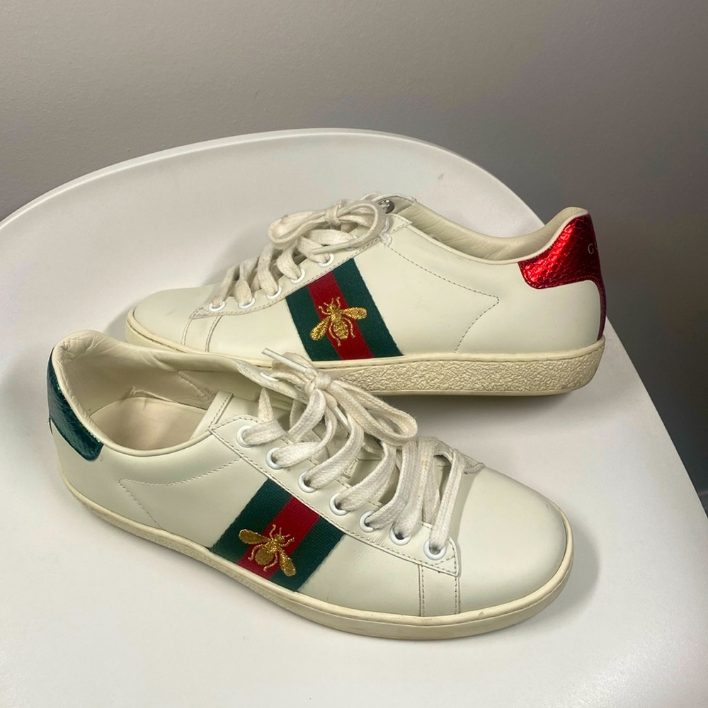 Authentic GUCCI ace embroidered sneakers